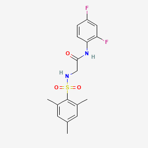 molecular formula C17H18F2N2O3S B4071977 N~1~-(2,4-difluorophenyl)-N~2~-(mesitylsulfonyl)glycinamide 