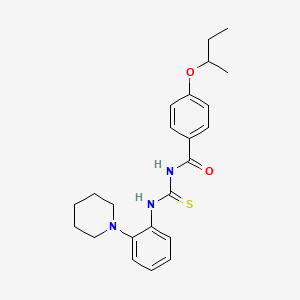 4-sec-butoxy-N-({[2-(1-piperidinyl)phenyl]amino}carbonothioyl)benzamide
