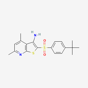 2-[(4-tert-butylphenyl)sulfonyl]-4,6-dimethylthieno[2,3-b]pyridin-3-amine