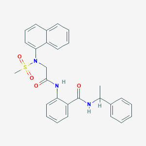 2-{[N-(methylsulfonyl)-N-1-naphthylglycyl]amino}-N-(1-phenylethyl)benzamide