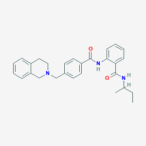 molecular formula C28H31N3O2 B4072016 N-(sec-butyl)-2-{[4-(3,4-dihydro-2(1H)-isoquinolinylmethyl)benzoyl]amino}benzamide 