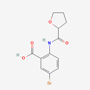 molecular formula C12H12BrNO4 B4072027 5-bromo-2-[(tetrahydro-2-furanylcarbonyl)amino]benzoic acid 