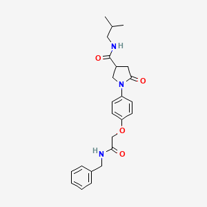 molecular formula C24H29N3O4 B4072034 1-{4-[2-(benzylamino)-2-oxoethoxy]phenyl}-N-isobutyl-5-oxo-3-pyrrolidinecarboxamide 