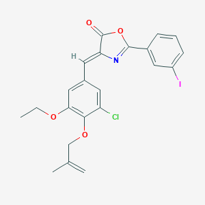molecular formula C22H19ClINO4 B407204 4-{3-chloro-5-ethoxy-4-[(2-methyl-2-propenyl)oxy]benzylidene}-2-(3-iodophenyl)-1,3-oxazol-5(4H)-one 