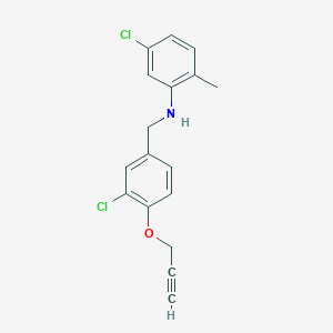molecular formula C17H15Cl2NO B4072051 (5-chloro-2-methylphenyl)[3-chloro-4-(2-propyn-1-yloxy)benzyl]amine 