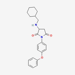 molecular formula C23H26N2O3 B4072096 3-[(cyclohexylmethyl)amino]-1-(4-phenoxyphenyl)-2,5-pyrrolidinedione CAS No. 1009346-47-7