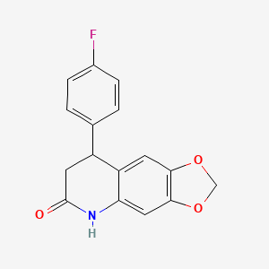 molecular formula C16H12FNO3 B4072113 8-(4-fluorophenyl)-7,8-dihydro[1,3]dioxolo[4,5-g]quinolin-6(5H)-one 