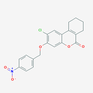 molecular formula C20H16ClNO5 B407213 2-chloro-3-({4-nitrobenzyl}oxy)-7,8,9,10-tetrahydro-6H-benzo[c]chromen-6-one CAS No. 307550-39-6