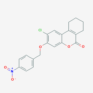 2-chloro-3-({4-nitrobenzyl}oxy)-7,8,9,10-tetrahydro-6H-benzo[c]chromen-6-one