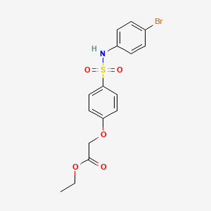molecular formula C16H16BrNO5S B4072134 ethyl (4-{[(4-bromophenyl)amino]sulfonyl}phenoxy)acetate 