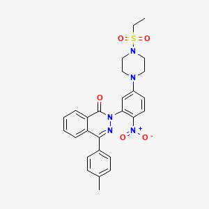 molecular formula C27H27N5O5S B4072166 2-{5-[4-(ethylsulfonyl)-1-piperazinyl]-2-nitrophenyl}-4-(4-methylphenyl)-1(2H)-phthalazinone 