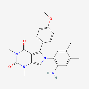 molecular formula C23H24N4O3 B4072172 6-(2-amino-4,5-dimethylphenyl)-5-(4-methoxyphenyl)-1,3-dimethyl-1H-pyrrolo[3,4-d]pyrimidine-2,4(3H,6H)-dione 