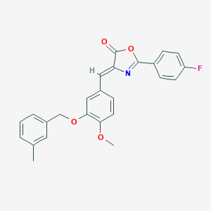 2-(4-fluorophenyl)-4-{4-methoxy-3-[(3-methylbenzyl)oxy]benzylidene}-1,3-oxazol-5(4H)-one