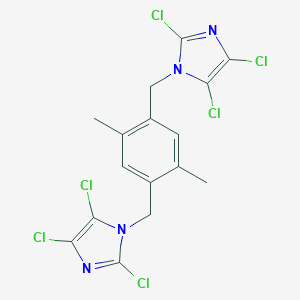 molecular formula C16H12Cl6N4 B407221 2,4,5-Trichloro-1-[[2,5-dimethyl-4-[(2,4,5-trichloroimidazol-1-yl)methyl]phenyl]methyl]imidazole CAS No. 332056-13-0