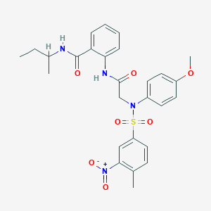 N-(sec-butyl)-2-({N-(4-methoxyphenyl)-N-[(4-methyl-3-nitrophenyl)sulfonyl]glycyl}amino)benzamide