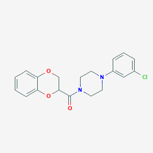 molecular formula C19H19ClN2O3 B4072246 1-(3-chlorophenyl)-4-(2,3-dihydro-1,4-benzodioxin-2-ylcarbonyl)piperazine 