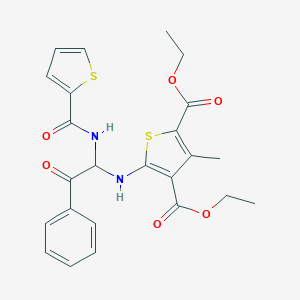 Diethyl 3-methyl-5-({2-oxo-2-phenyl-1-[(2-thienylcarbonyl)amino]ethyl}amino)-2,4-thiophenedicarboxylate