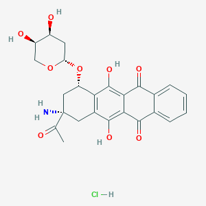 molecular formula C25H26ClNO9 B040723 Amrubicin hydrochloride CAS No. 92470-31-0