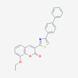 molecular formula C26H19NO3S B407230 3-(4-[1,1'-biphenyl]-4-yl-1,3-thiazol-2-yl)-8-ethoxy-2H-chromen-2-one 