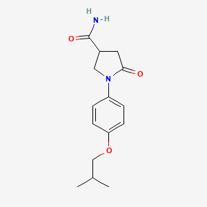 molecular formula C15H20N2O3 B4072301 1-(4-isobutoxyphenyl)-5-oxo-3-pyrrolidinecarboxamide 