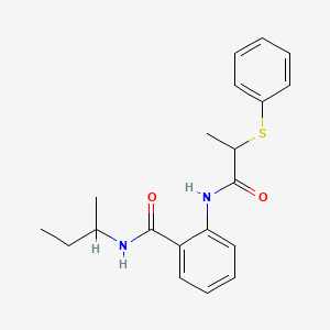 molecular formula C20H24N2O2S B4072310 N-(sec-butyl)-2-{[2-(phenylthio)propanoyl]amino}benzamide 