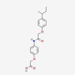 molecular formula C20H23NO5 B4072325 (4-{[(4-sec-butylphenoxy)acetyl]amino}phenoxy)acetic acid 