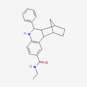 molecular formula C23H26N2O B4072336 N-ethyl-10-phenyl-9-azatetracyclo[10.2.1.0~2,11~.0~3,8~]pentadeca-3,5,7-triene-5-carboxamide 