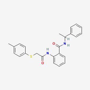 2-({[(4-methylphenyl)thio]acetyl}amino)-N-(1-phenylethyl)benzamide