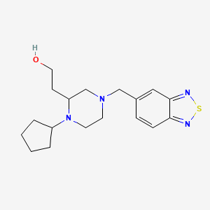 2-[4-(2,1,3-benzothiadiazol-5-ylmethyl)-1-cyclopentyl-2-piperazinyl]ethanol