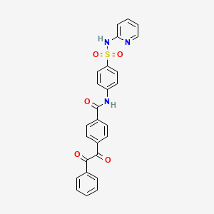 4-[oxo(phenyl)acetyl]-N-{4-[(2-pyridinylamino)sulfonyl]phenyl}benzamide