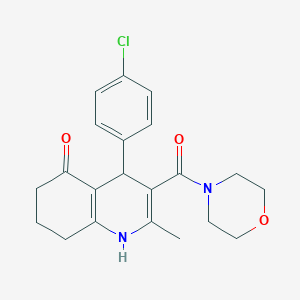 molecular formula C21H23ClN2O3 B4072420 4-(4-chlorophenyl)-2-methyl-3-(4-morpholinylcarbonyl)-4,6,7,8-tetrahydro-5(1H)-quinolinone 