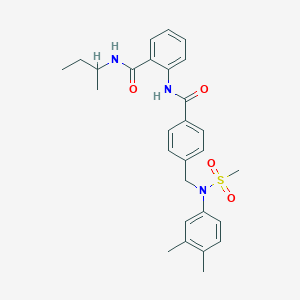 molecular formula C28H33N3O4S B4072426 N-(sec-butyl)-2-[(4-{[(3,4-dimethylphenyl)(methylsulfonyl)amino]methyl}benzoyl)amino]benzamide 