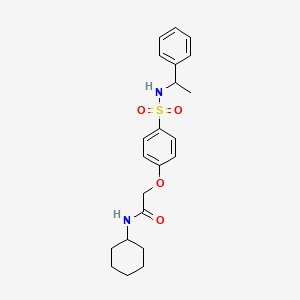 N-cyclohexyl-2-(4-{[(1-phenylethyl)amino]sulfonyl}phenoxy)acetamide