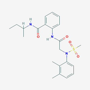 molecular formula C22H29N3O4S B4072437 N-(sec-butyl)-2-{[N-(2,3-dimethylphenyl)-N-(methylsulfonyl)glycyl]amino}benzamide 