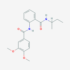 molecular formula C20H24N2O4 B4072445 N-{2-[(sec-butylamino)carbonyl]phenyl}-3,4-dimethoxybenzamide 