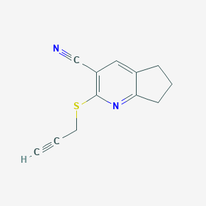 molecular formula C12H10N2S B407245 2-(2-propynylsulfanyl)-6,7-dihydro-5H-cyclopenta[b]pyridine-3-carbonitrile 