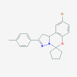 9'-Bromo-2'-(4-methylphenyl)-1',10'b-dihydrospiro(cyclopentane-1,5'-pyrazolo[1,5-c][1,3]benzoxazine)