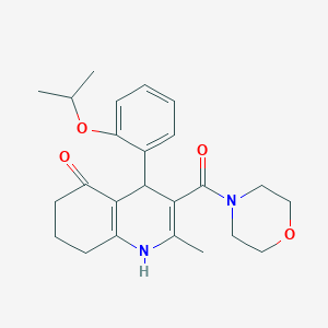 molecular formula C24H30N2O4 B4072463 4-(2-isopropoxyphenyl)-2-methyl-3-(4-morpholinylcarbonyl)-4,6,7,8-tetrahydro-5(1H)-quinolinone 