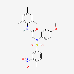 molecular formula C25H27N3O6S B4072466 N~1~-mesityl-N~2~-(4-methoxyphenyl)-N~2~-[(4-methyl-3-nitrophenyl)sulfonyl]glycinamide 