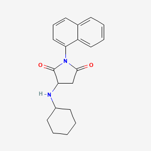molecular formula C20H22N2O2 B4072481 3-(cyclohexylamino)-1-(1-naphthyl)-2,5-pyrrolidinedione 