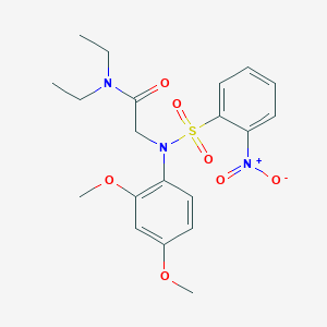 molecular formula C20H25N3O7S B407249 2-(2,4-dimethoxy-N-(2-nitrophenyl)sulfonylanilino)-N,N-diethylacetamide 