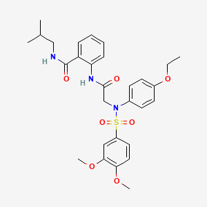 2-{[N-[(3,4-dimethoxyphenyl)sulfonyl]-N-(4-ethoxyphenyl)glycyl]amino}-N-isobutylbenzamide