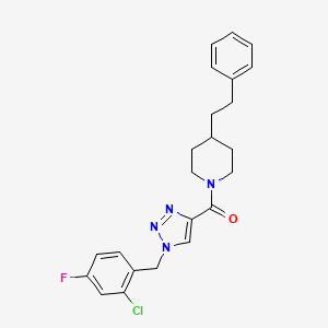 molecular formula C23H24ClFN4O B4072500 1-{[1-(2-chloro-4-fluorobenzyl)-1H-1,2,3-triazol-4-yl]carbonyl}-4-(2-phenylethyl)piperidine 