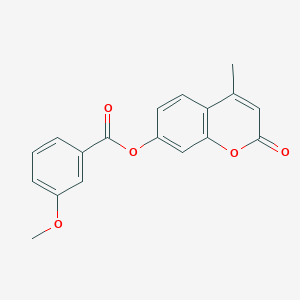 molecular formula C18H14O5 B407252 4-methyl-2-oxo-2H-chromen-7-yl 3-methoxybenzoate CAS No. 324055-51-8