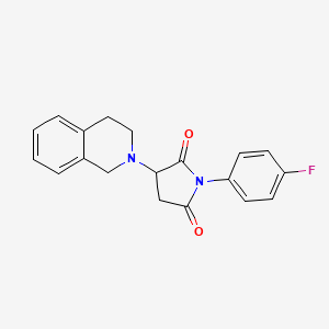 3-(3,4-dihydro-2(1H)-isoquinolinyl)-1-(4-fluorophenyl)-2,5-pyrrolidinedione