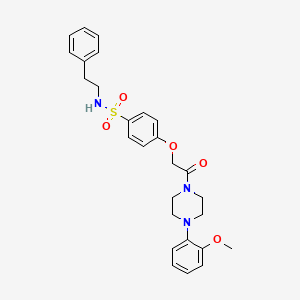 4-{2-[4-(2-methoxyphenyl)-1-piperazinyl]-2-oxoethoxy}-N-(2-phenylethyl)benzenesulfonamide