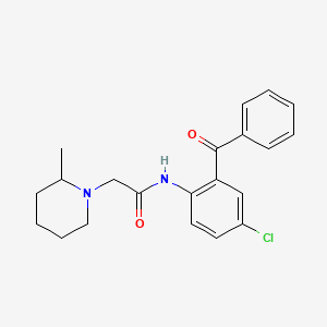 molecular formula C21H23ClN2O2 B4072551 N-(2-benzoyl-4-chlorophenyl)-2-(2-methyl-1-piperidinyl)acetamide 