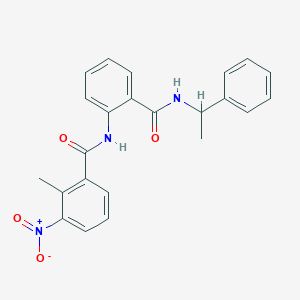 molecular formula C23H21N3O4 B4072572 2-methyl-3-nitro-N-(2-{[(1-phenylethyl)amino]carbonyl}phenyl)benzamide 