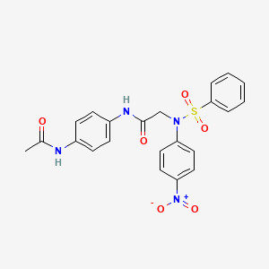 N~1~-[4-(acetylamino)phenyl]-N~2~-(4-nitrophenyl)-N~2~-(phenylsulfonyl)glycinamide