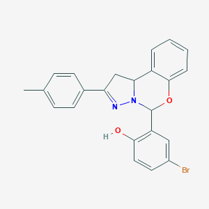 4-Bromo-2-[2-(4-methylphenyl)-1,10b-dihydropyrazolo[1,5-c][1,3]benzoxazin-5-yl]phenol